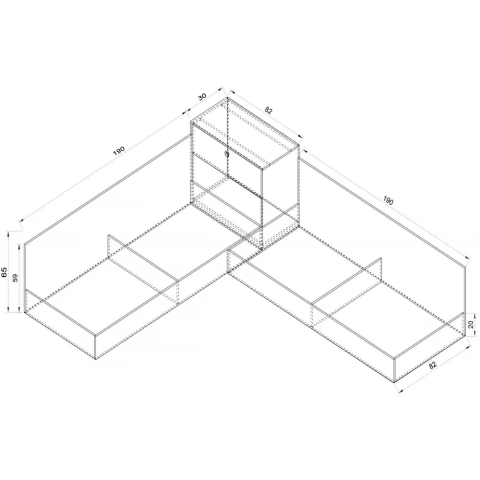 Corner beds with chests + MATTRESSES + Mechanism 