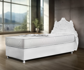 Belisima MDF Children's Bed with Silver Care Mattress