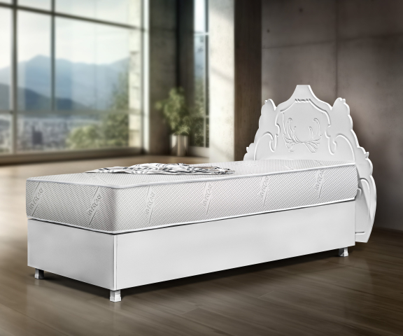 Belisima MDF Children's Bed with Silver Care Mattress 