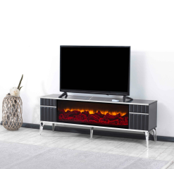 Ishik TV cabinet with decorative fireplace