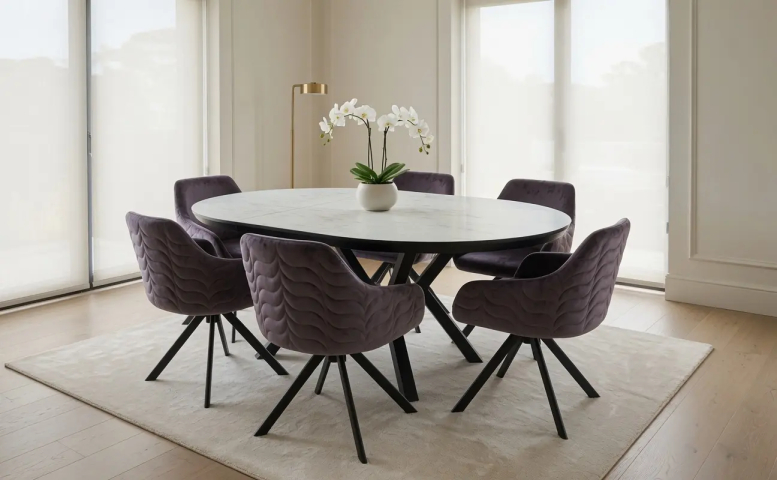 Dining set table + 6 chairs Marseille 