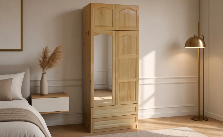 Double wardrobe with mirror 