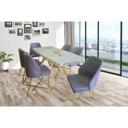 Трапезен комплект маса + 6 стола Падуа