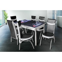 Комплект маса + 6 стола Африка